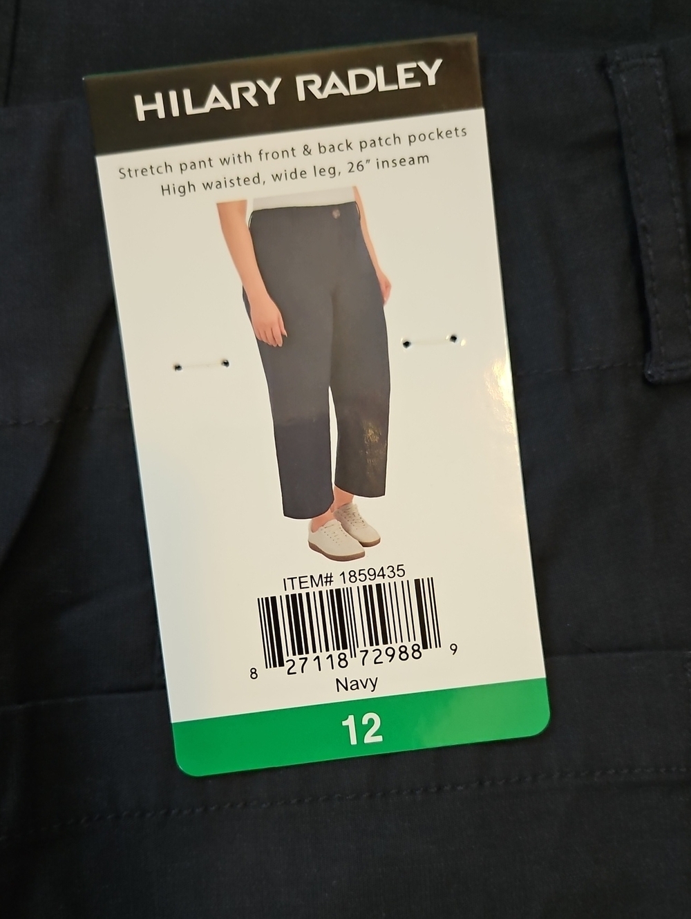 NEW! Hilary Radley Navy Wide Leg Pant Multiple Sizes - Picture 9 of 13